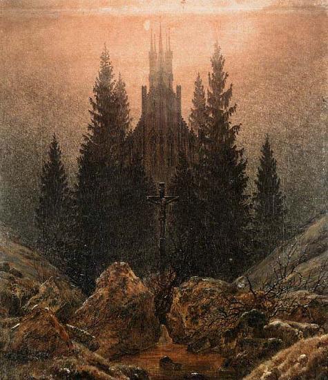 Friedrich Johann Overbeck The Cross in the Mountains France oil painting art